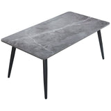 Table de dîner industrielle de salle à manger Table de salle à manger rectangulaire à 4 pieds
