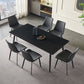 Kitchen Industrial Dinner Table Stone Rectangle 4 Legs Dining Table Clearhalo 'Dining Tables & Seating' 'Dining Tables' 'dining_table' 'furn' 'furn_dining_table' 'Furniture' 'Kitchen & Dining Furniture' 7074070