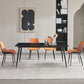 Kitchen Industrial Dinner Table Stone Rectangle 4 Legs Dining Table Clearhalo 'Dining Tables & Seating' 'Dining Tables' 'dining_table' 'furn' 'furn_dining_table' 'Furniture' 'Kitchen & Dining Furniture' 7074075