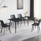 Kitchen Industrial Dinner Table Stone Rectangle 4 Legs Dining Table Clearhalo 'Dining Tables & Seating' 'Dining Tables' 'dining_table' 'furn' 'furn_dining_table' 'Furniture' 'Kitchen & Dining Furniture' 7074081