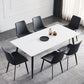 Kitchen Industrial Dinner Table Stone Rectangle 4 Legs Dining Table Clearhalo 'Dining Tables & Seating' 'Dining Tables' 'dining_table' 'furn' 'furn_dining_table' 'Furniture' 'Kitchen & Dining Furniture' 7074083