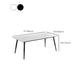 Kitchen Industrial Dinner Table Stone Rectangle 4 Legs Dining Table Clearhalo 'Dining Tables & Seating' 'Dining Tables' 'dining_table' 'furn' 'furn_dining_table' 'Furniture' 'Kitchen & Dining Furniture' 7074087