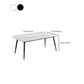 Kitchen Industrial Dinner Table Stone Rectangle 4 Legs Dining Table Clearhalo 'Dining Tables & Seating' 'Dining Tables' 'dining_table' 'furn' 'furn_dining_table' 'Furniture' 'Kitchen & Dining Furniture' 7074091