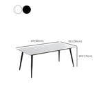 Kitchen Industrial Dinner Table Stone Rectangle 4 Legs Dining Table Clearhalo 'Dining Tables & Seating' 'Dining Tables' 'dining_table' 'furn' 'furn_dining_table' 'Furniture' 'Kitchen & Dining Furniture' 7074092