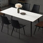 Industrial Kitchen Dinner Table Stone Rectangle 4 Legs Dining Table Clearhalo 'Dining Tables & Seating' 'Dining Tables' 'dining_table' 'furn' 'furn_dining_table' 'Furniture' 'Kitchen & Dining Furniture' 7074106