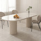 Kitchen Contemporary Dinner Table Double Pedestal Dining Table