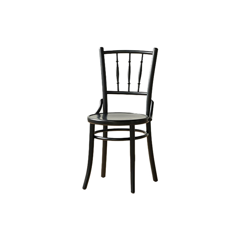 Modern Slat Back Side Chair Solid Wood Indoor Dining Chair for Living Room Black 1 Piece Clearhalo 'Dining Chairs' 'Dining Tables & Seating' 'dining_chair' 'furn' 'furn_dining_chair' 'Furniture' 'Kitchen & Dining Furniture' 7074142