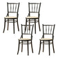 Modern Slat Back Side Chair Solid Wood Indoor Dining Chair for Living Room Black-Yellow 4 Piece Set Clearhalo 'Dining Chairs' 'Dining Tables & Seating' 'dining_chair' 'furn' 'furn_dining_chair' 'Furniture' 'Kitchen & Dining Furniture' 7074162