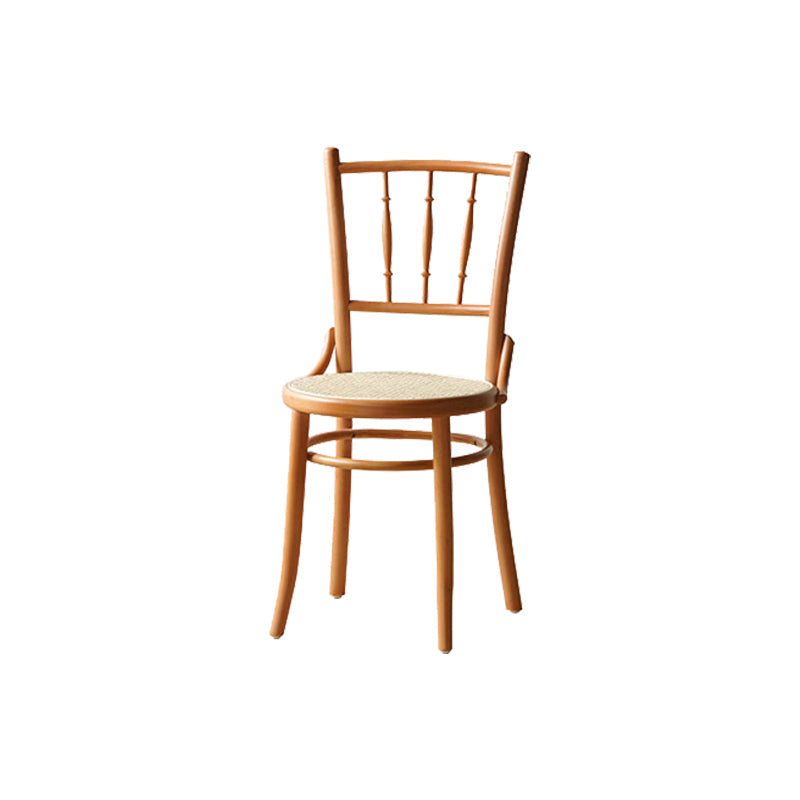 Modern Slat Back Side Chair Solid Wood Indoor Dining Chair for Living Room Brown Yellow 1 Piece Clearhalo 'Dining Chairs' 'Dining Tables & Seating' 'dining_chair' 'furn' 'furn_dining_chair' 'Furniture' 'Kitchen & Dining Furniture' 7074165