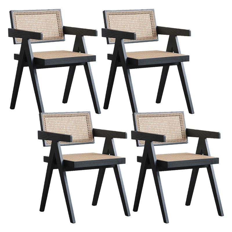 Chaise de bras en bois massif chaise du bras à manger arrière pour le salon