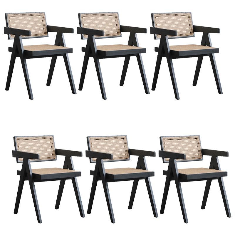 Chaise de bras en bois massif chaise du bras à manger arrière pour le salon