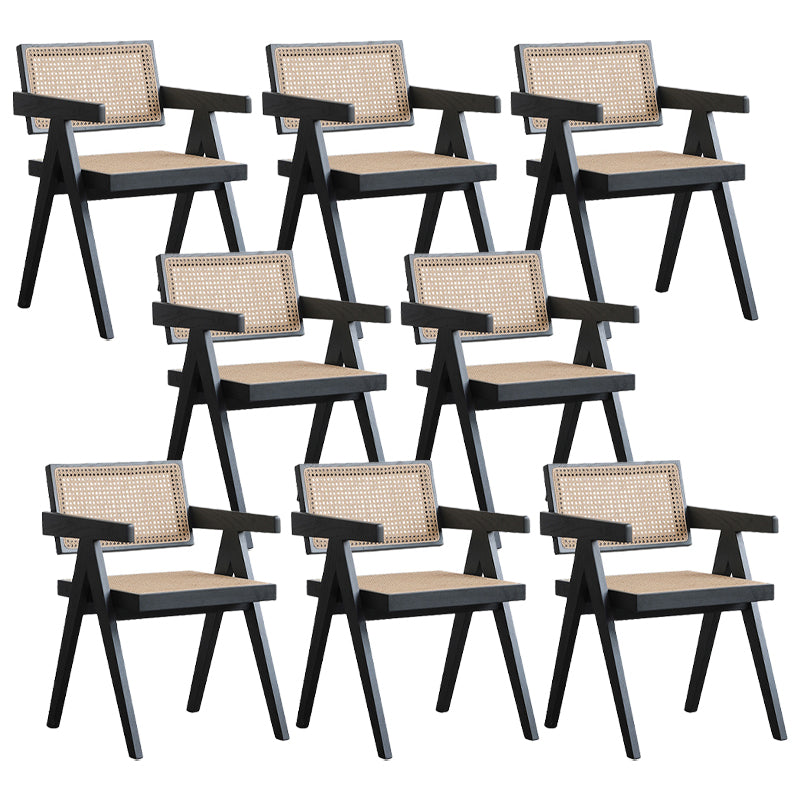 Chaise de bras en bois massif chaise du bras à manger arrière pour le salon