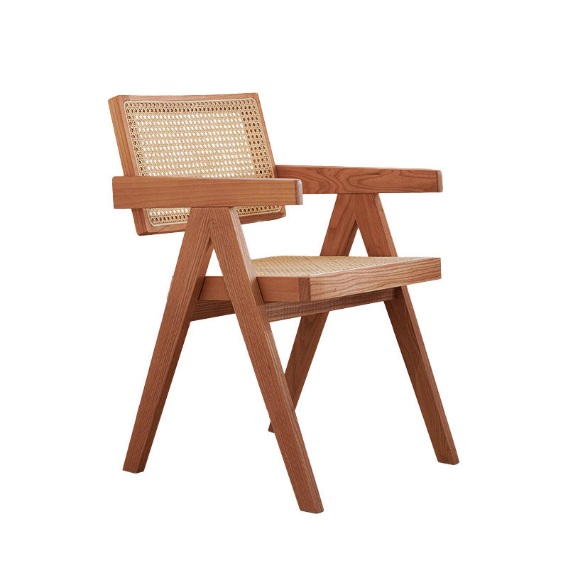 Chaise de bras en bois massif chaise du bras à manger arrière pour le salon