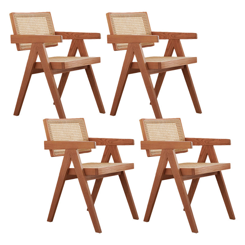 Chaise de bras en bois massif chaise du bras à manger arrière pour le salon