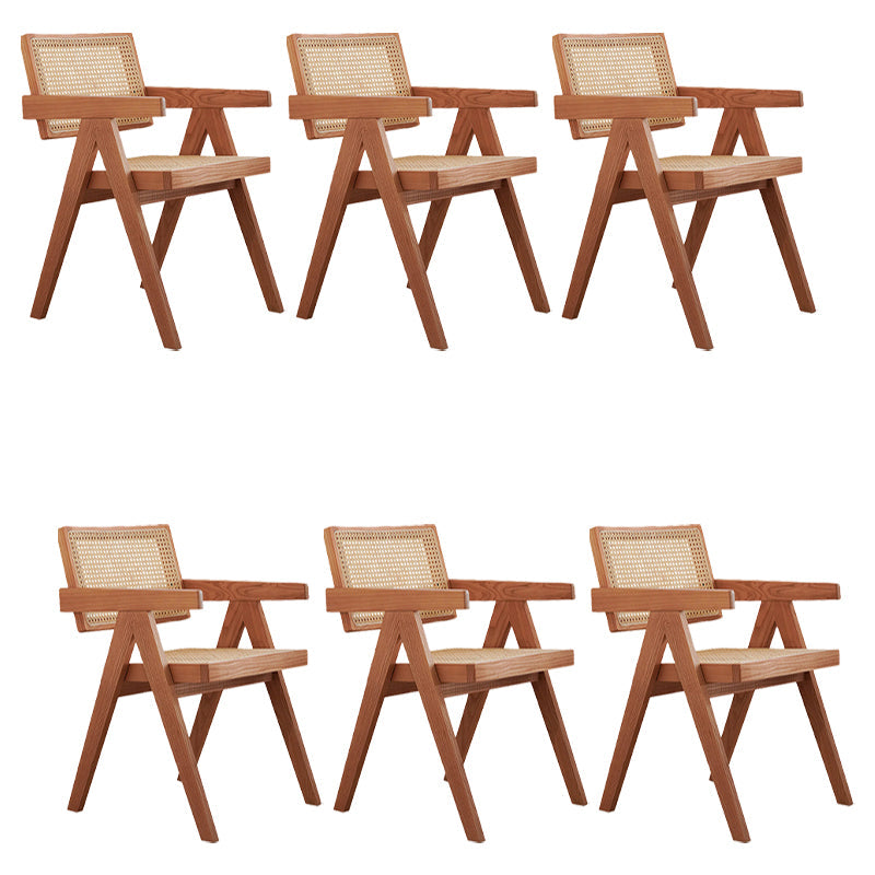 Chaise de bras en bois massif chaise du bras à manger arrière pour le salon