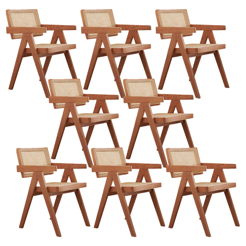 Chaise de bras en bois massif chaise du bras à manger arrière pour le salon