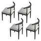 Upholstered Kitchen Dining Chairs Contemporary Metal Arm Chairs