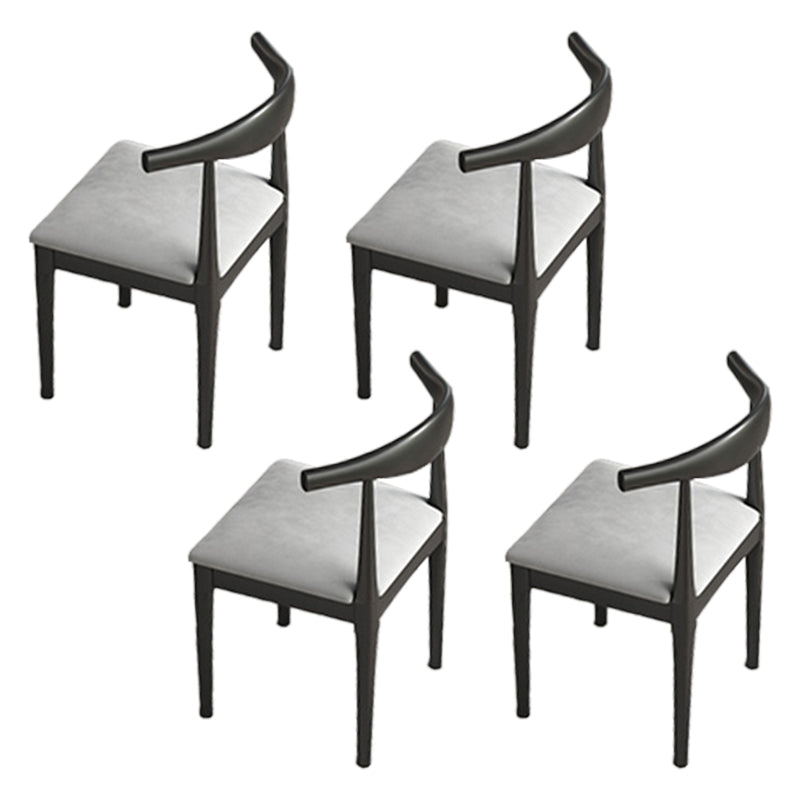 Upholstered Kitchen Dining Chairs Contemporary Metal Arm Chairs