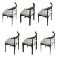 Upholstered Kitchen Dining Chairs Contemporary Metal Arm Chairs