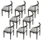 Upholstered Kitchen Dining Chairs Contemporary Metal Arm Chairs