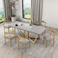 Upholstered Kitchen Dining Chairs Contemporary Metal Arm Chairs