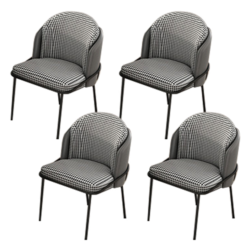 Upholstered Kitchen Dining Chairs Contemporary Metal Arm Chairs