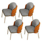 Upholstered Kitchen Dining Chairs Contemporary Metal Arm Chairs