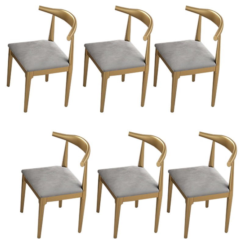 Upholstered Kitchen Dining Chairs Contemporary Metal Arm Chairs
