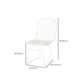 Armless Kitchen Dining Side Chair Metal Dining Chair in White