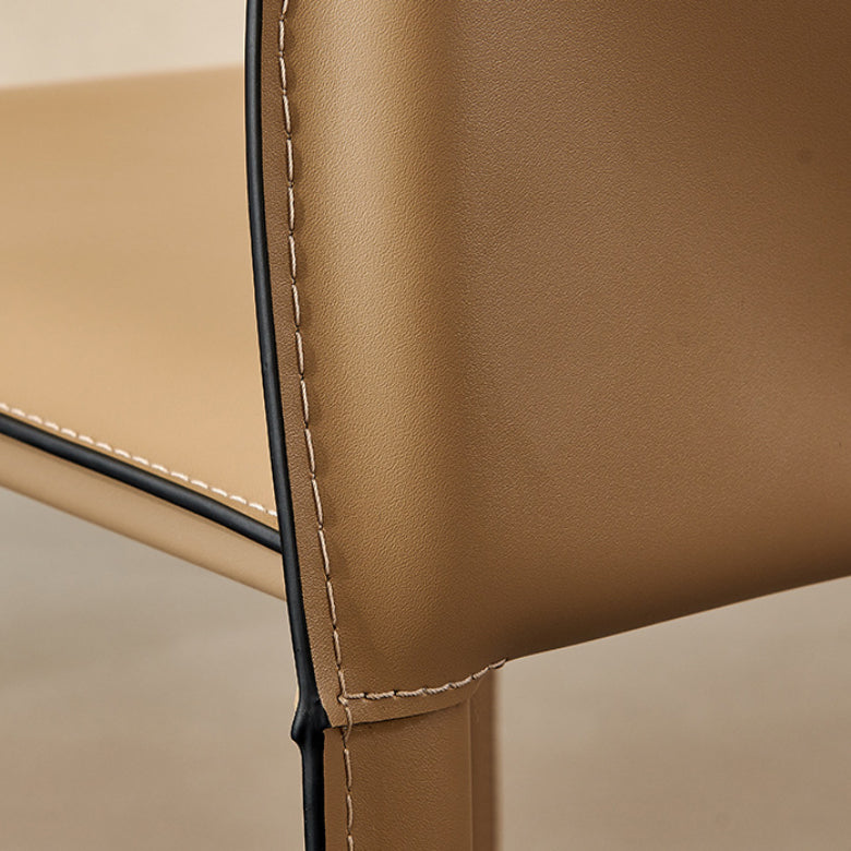 Gestoffeerde eetkamerstoelen faux lederen stoelen met metalen basis