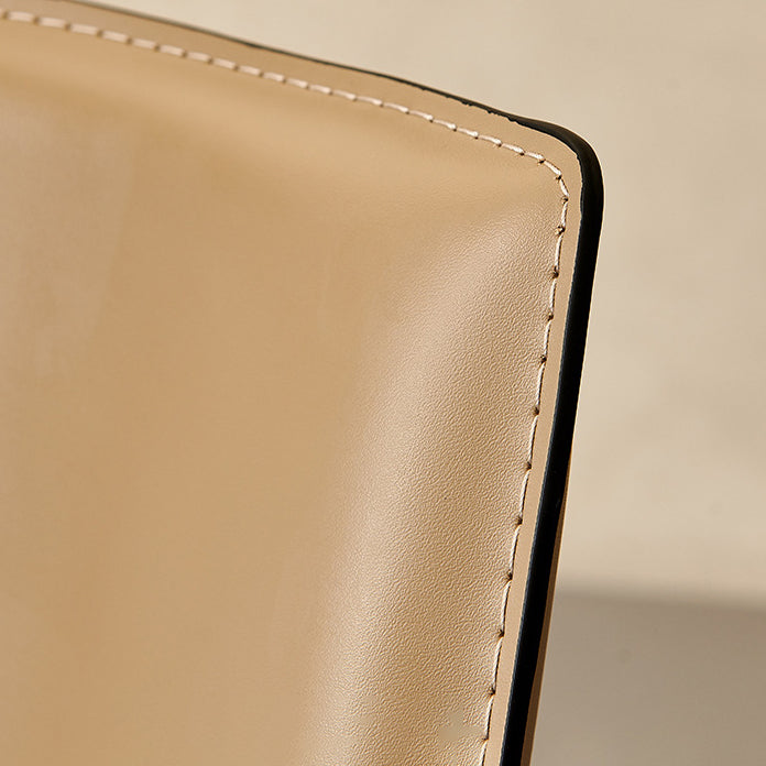 Gestoffeerde eetkamerstoelen faux lederen stoelen met metalen basis