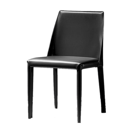 Modern Simple Side Chair Faux Leather Side Dining Chair for Living Room