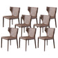 Modern Simple Side Chair Leather Kitchen Dining Chair with Metal Base