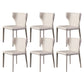 Modern Simple Side Chair Leather Kitchen Dining Chair with Metal Base