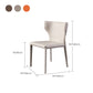 Modern Simple Side Chair Leather Kitchen Dining Chair with Metal Base