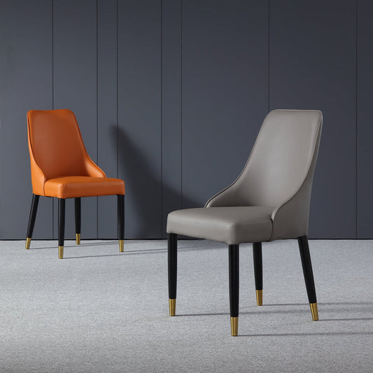 Modern Simple Side Chair Wooden Base Armless Dining Chair for Home Use