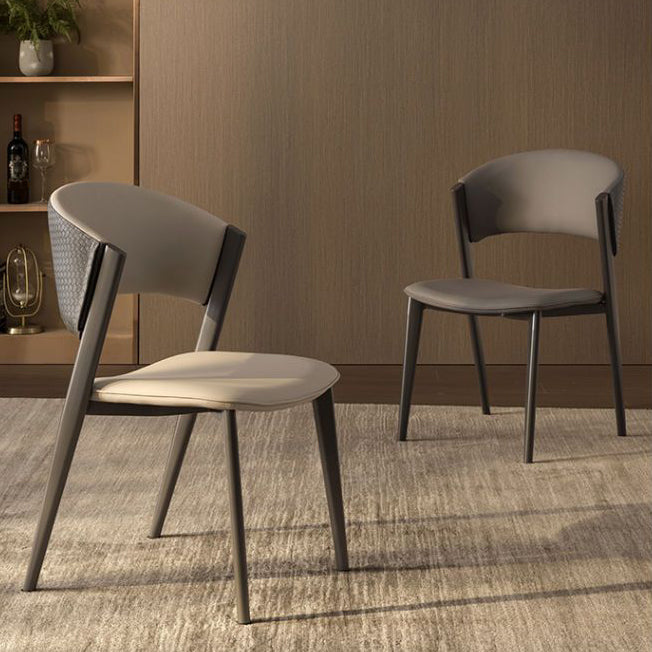 Modern Simple Side Chair Metal Frame Side Dining Chair for Living Room Clearhalo 'Dining Chairs' 'Dining Tables & Seating' 'dining_chair' 'furn' 'furn_dining_chair' 'Furniture' 'Kitchen & Dining Furniture' 7074510