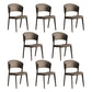 Modern Simple Side Chair Metal Frame Side Dining Chair for Living Room Grey 8 Piece Set Clearhalo 'Dining Chairs' 'Dining Tables & Seating' 'dining_chair' 'furn' 'furn_dining_chair' 'Furniture' 'Kitchen & Dining Furniture' 7074513