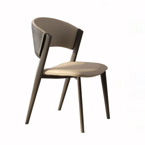 Modern Simple Side Chair Metal Frame Side Dining Chair for Living Room Clearhalo 'Dining Chairs' 'Dining Tables & Seating' 'dining_chair' 'furn' 'furn_dining_chair' 'Furniture' 'Kitchen & Dining Furniture' 7074517