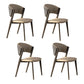 Modern Simple Side Chair Metal Frame Side Dining Chair for Living Room Off-White 4 Piece Set Clearhalo 'Dining Chairs' 'Dining Tables & Seating' 'dining_chair' 'furn' 'furn_dining_chair' 'Furniture' 'Kitchen & Dining Furniture' 7074518