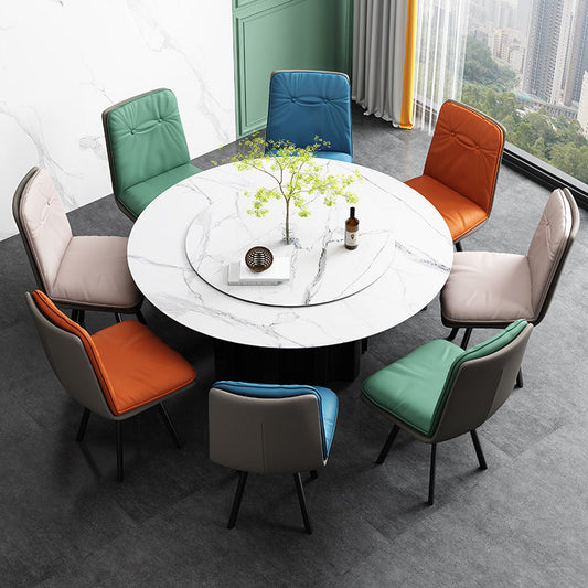 Industrial Style Side Chair Upholstered Side Dining Chair with Metal Base