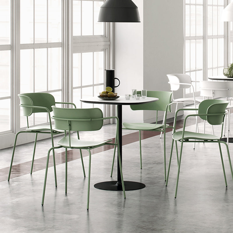 Modern Style Arm Chair Plastic Indoor Dining Chair for Living Room Clearhalo 'Dining Chairs' 'Dining Tables & Seating' 'dining_chair' 'furn' 'furn_dining_chair' 'Furniture' 'Kitchen & Dining Furniture' 7074629