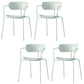 Modern Style Arm Chair Plastic Indoor Dining Chair for Living Room Green 4 Piece Set Clearhalo 'Dining Chairs' 'Dining Tables & Seating' 'dining_chair' 'furn' 'furn_dining_chair' 'Furniture' 'Kitchen & Dining Furniture' 7074642