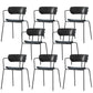 Modern Style Arm Chair Plastic Indoor Dining Chair for Living Room Black 8 Piece Set Clearhalo 'Dining Chairs' 'Dining Tables & Seating' 'dining_chair' 'furn' 'furn_dining_chair' 'Furniture' 'Kitchen & Dining Furniture' 7074648