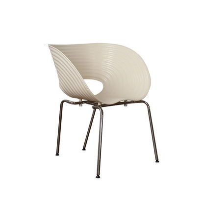 Industrial Style Arm Chair Plastic Indoor Dining Chair for Living Room