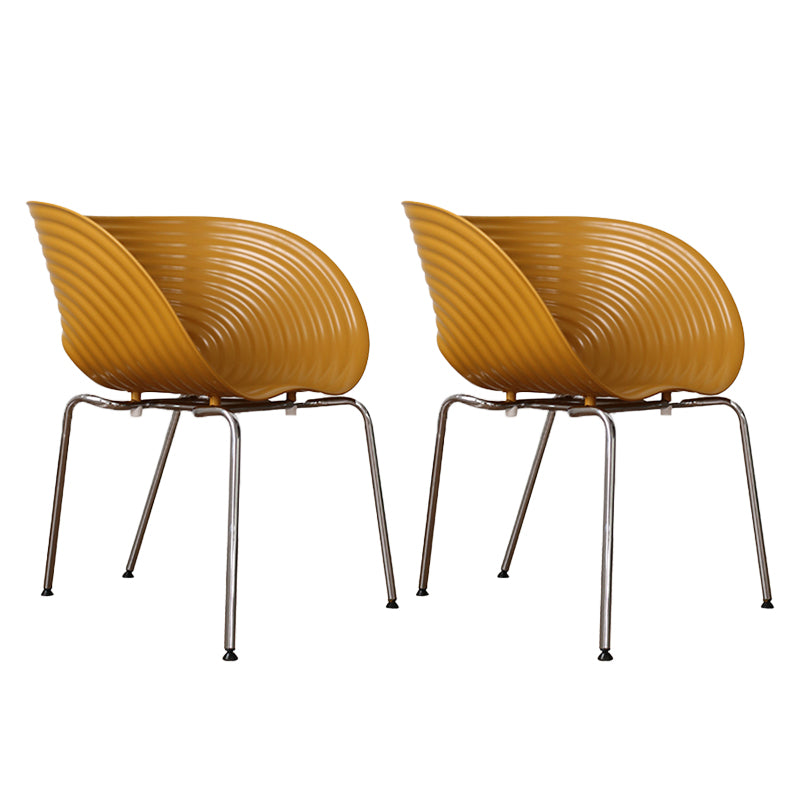 Industrial Style Arm Chair Plastic Indoor Dining Chair for Living Room