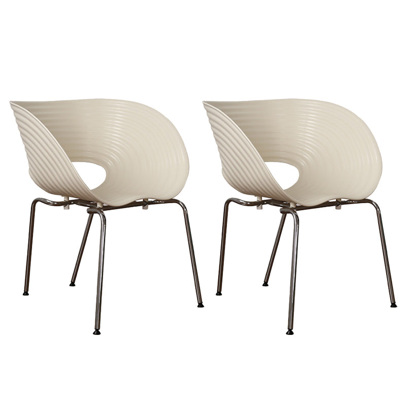 Industrial Style Arm Chair Plastic Indoor Dining Chair for Living Room