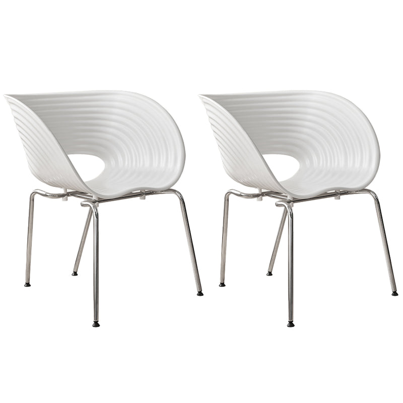 Industrial Style Arm Chair Plastic Indoor Dining Chair for Living Room