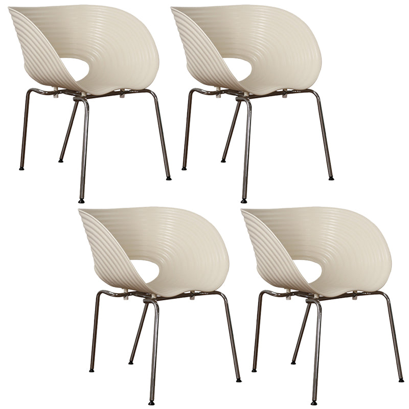 Industrial Style Arm Chair Plastic Indoor Dining Chair for Living Room