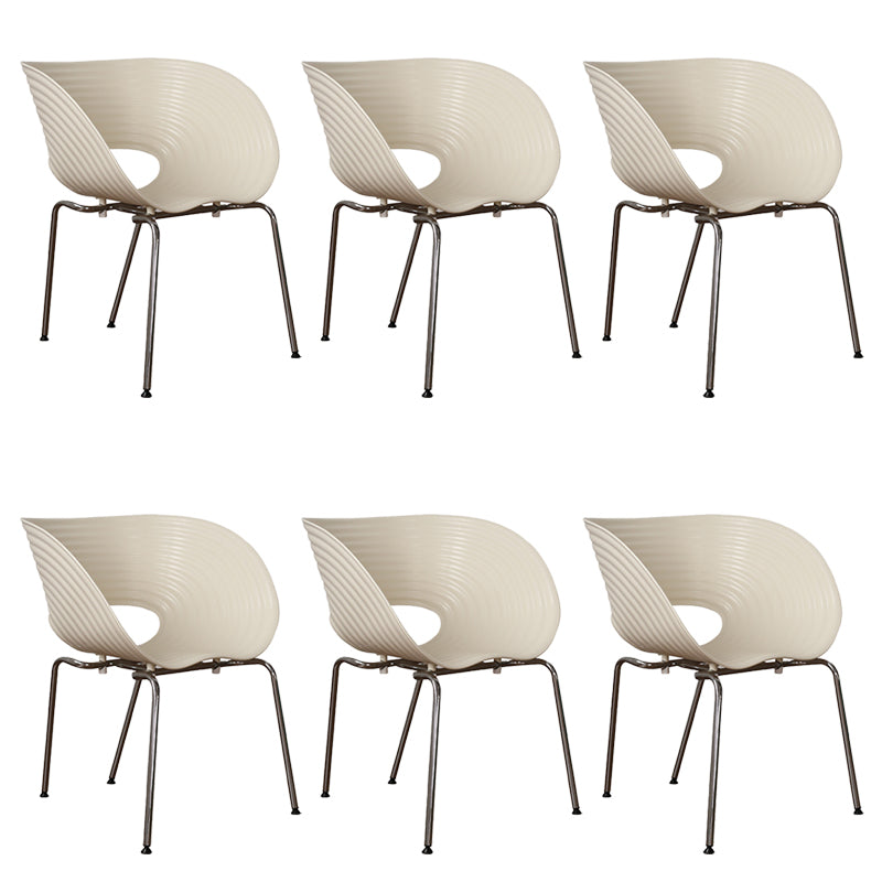 Industrial Style Arm Chair Plastic Indoor Dining Chair for Living Room